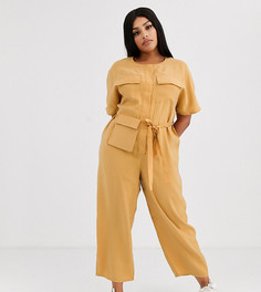 Комбинезон со съемной сумкой-кошелек на пояс ASOS DESIGN Curve-Желтый