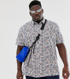 Свободная хлопковая рубашка с принтом в стиле 90-х ASOS DESIGN Plus-Мульти