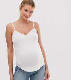 Белый топ на бретельках с V-образным вырезом ASOS DESIGN Maternity