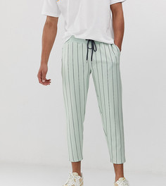 Укороченные джоггеры скинни в тонкую полоску ASOS DESIGN Tall-Зеленый