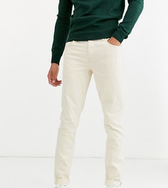 Светло-бежевые узкие джинсы ASOS DESIGN Tall-Белый