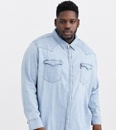 Красная выбеленная джинсовая рубашка в ковбойском стиле Levis Big & Tall-Синий Levis®