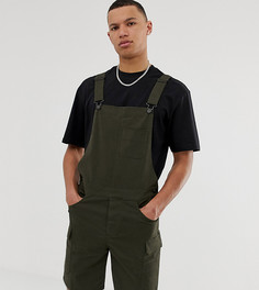 Короткий комбинезон карго цвета карго ASOS DESIGN Tall-Зеленый