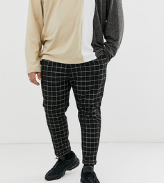 Брюки в клетку New Look Plus-Черный