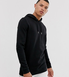 Черный удлиненный худи ASOS DESIGN