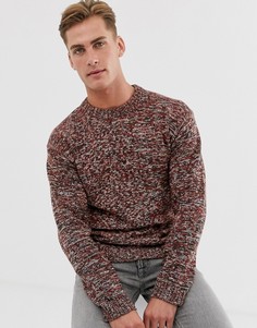 Красный джемпер с круглым вырезом Selected Homme