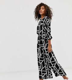 Комбинезон с завязкой на талии ASOS DESIGN Tall-Мульти