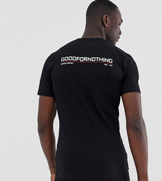 Черная обтягивающая футболка с логотипом на спине Good For Nothing-Черный