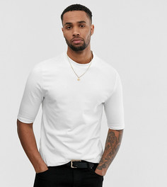 Строгая белая футболка из органического хлопка ASOS DESIGN Tall-Белый