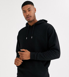 Черный длинный oversize-худи ASOS DESIGN Tall