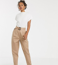 Брюки галифе с поясом и черепаховой пряжкой ASOS DESIGN Tall-Светло-бежевый