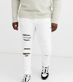 Белые байкерские джинсы супероблегающего кроя ASOS DESIGN Plus-Белый