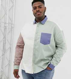 Oversize-рубашка в стиле 90-х ASOS DESIGN Plus-Мульти