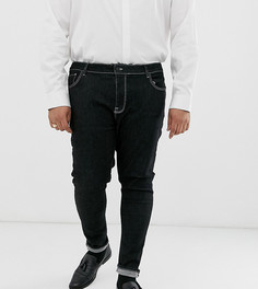 Черные эластичные джинсы в строгом стиле ASOS DESIGN Plus-Черный