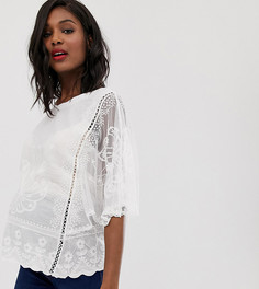 Кремовый топ с отделкой кроше New Look Maternity