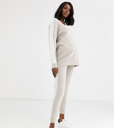 Джоггеры с контрастной отделкой ASOS DESIGN Maternity-Светло-бежевый