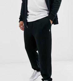 Черные джоггеры с логотипом и кромкой манжетом Polo Ralph Lauren - Big & Tall-Черный