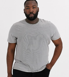 Бежевая футболка в полоску New Look Plus-Розовый