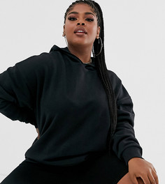 Черный oversize-худи ASOS DESIGN Curve