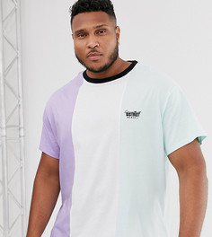 Сиреневая футболка в вертикальную полоску New Look Plus-Фиолетовый