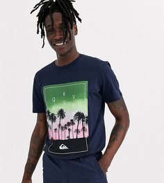 Черная футболка с пальмовым принтом Quiksilver-Черный