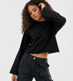 Черная укороченная свободная футболка ASOS DESIGN Tall-Черный