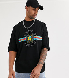 Oversize-футболка с принтом ASOS DESIGN Tall-Черный