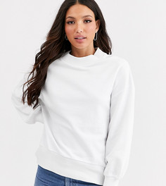 Белый минималистский свитшот с широкими рукавами ASOS DESIGN Tall