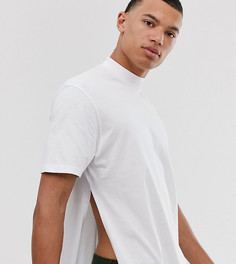 Белая свободная футболка с разрезами по бокам ASOS DESIGN Tall-Белый