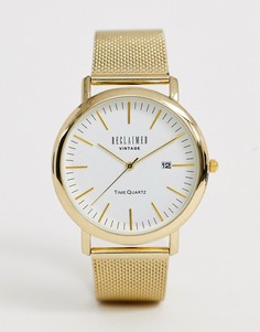 Золотистые часы с сетчатым браслетом Reclaimed Vintage Inspired эксклюзивно для ASOS-Золотой