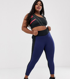 Леггинсы колор блок ASOS 4505 Curve-Мульти