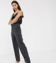 Черные широкие укороченные джинсы ASOS DESIGN Tall-Черный