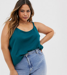 Топ с овальным вырезом ASOS DESIGN Curve - eco-Синий