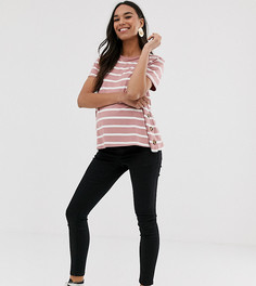 Розовая футболка для кормления с пуговицами по бокам ASOS DESIGN Maternity-Мульти