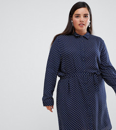 Платье-рубашка с принтом сердец Unique 21 Hero-Темно-синий