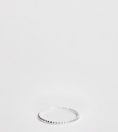 Серебряное кольцо с фактурной отделкой ASOS DESIGN Curve-Серебряный