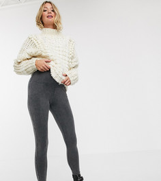 Леггинсы с эффектом кислотной стирки ASOS DESIGN Maternity-Черный