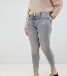 Серые джинсы скинни River Island Plus Molly-Серый