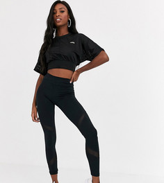 Леггинсы с сетчатыми вставками ASOS 4505 Tall-Черный