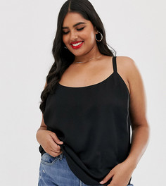 Топ с овальным вырезом ASOS DESIGN Curve - eco-Черный