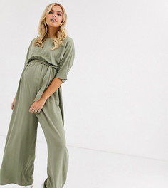 Комбинезон с поясом ASOS DESIGN Maternity-Зеленый