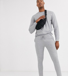 Серый спортивный костюм в рубчик ASOS DESIGN Tall