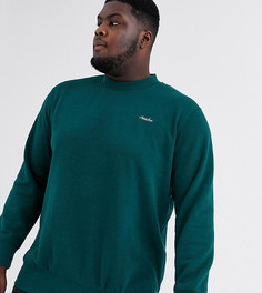 Зеленый свитшот с заниженной линией плеч и логотипом Jack & Jones Originals