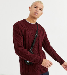 Плотный бордовый джемпер ASOS DESIGN Tall-Красный