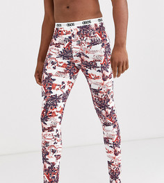 Новогодняя пижама для дома с логотипом на поясе ASOS DESIGN Tall-Красный