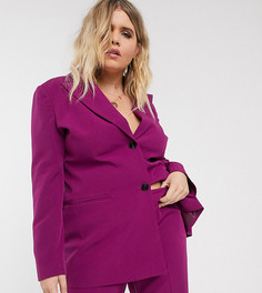 Фиолетовый пиджак ASOS DESIGN Curve