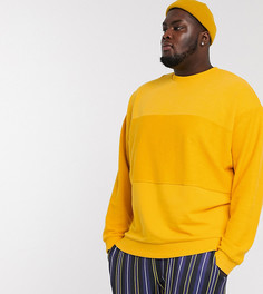 Oversize-свитшот со вставками ASOS DESIGN Plus-Желтый