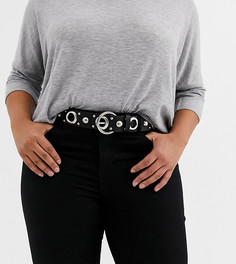 Черные джинсы с люверсами и заклепками ASOS DESIGN Curve-Черный