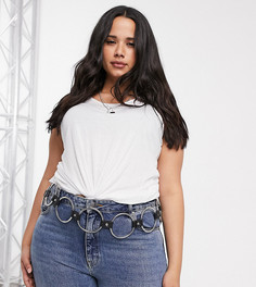 Ремень-цепочка с крупными кольцами ASOS DESIGN Curve-Черный