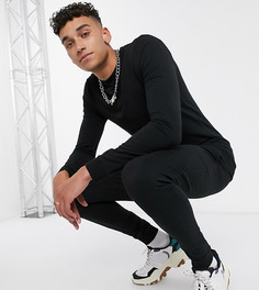 Черный облегающий спортивный костюм ASOS DESIGN Tall
